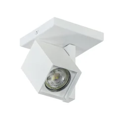 Vierkante opbouwspot mat wit GU10 verstelbaar