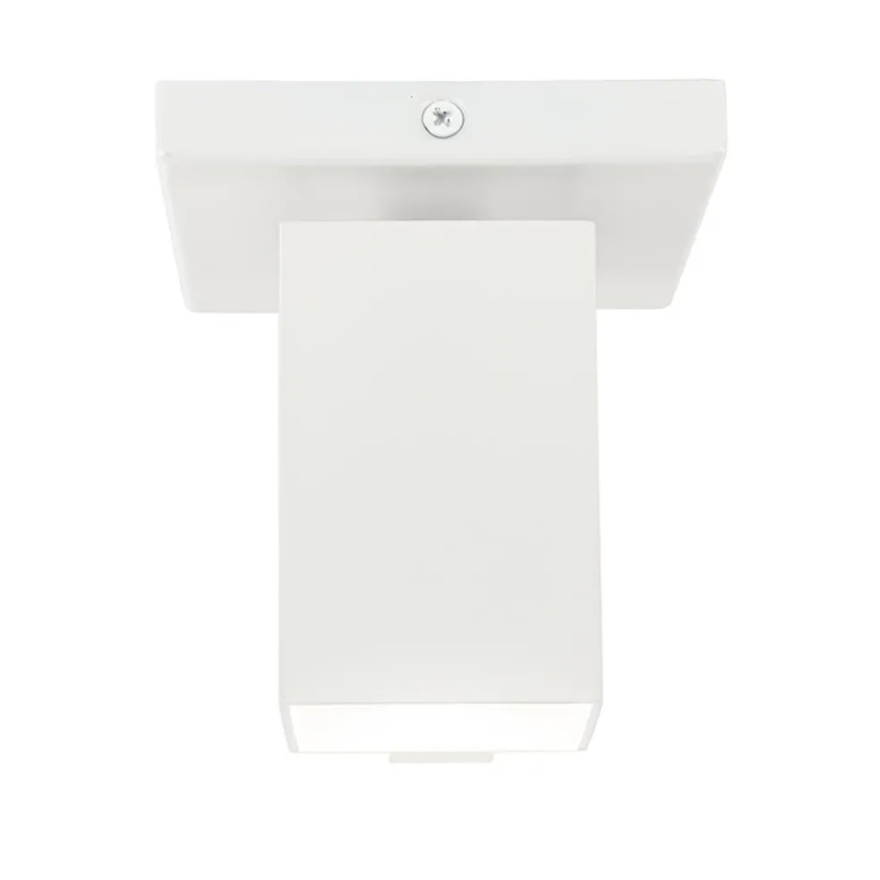 Vierkante opbouwspot mat wit GU10 verstelbaar