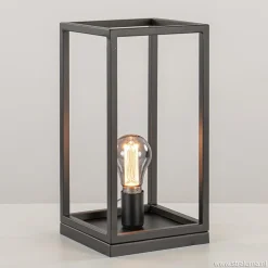 Vierkante tafellamp frame zwart modern