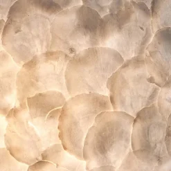 Vloerlamp 200 cm cilinder creme schelpen