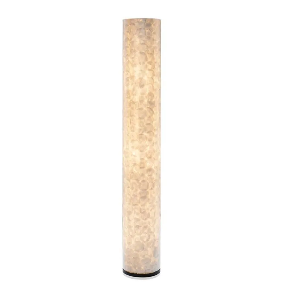 Vloerlamp 200 cm cilinder creme schelpen