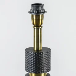 Vloerlamp Azoyu zwart/brons exclusief kap