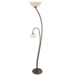Vloerlamp Capri brons/Glas
