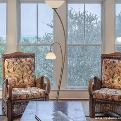 Vloerlamp Capri brons/Glas