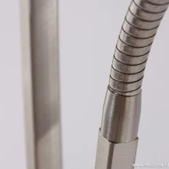 Vloerlamp Capri staal/glas met leeslamp