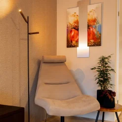 Vloerlamp Flute 2L zwart/brons 2xpushdim dtw