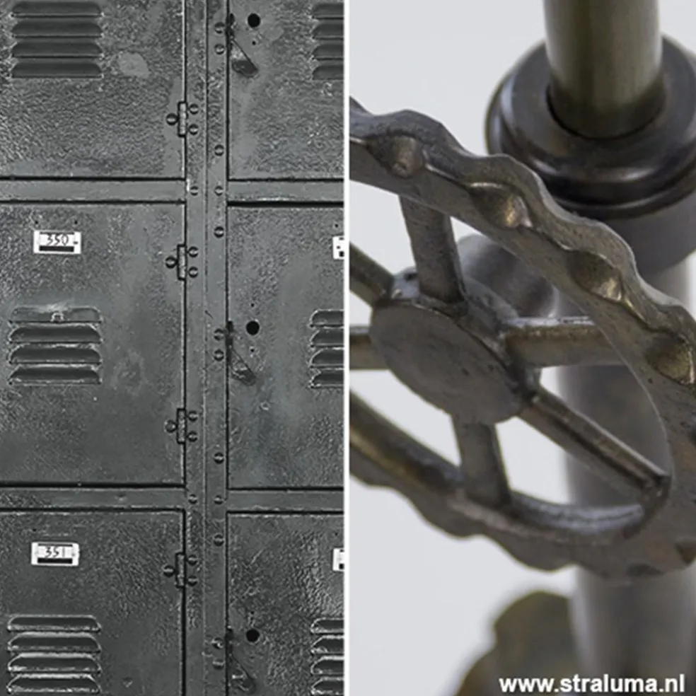 Vloerlamp Junko driepoot zwart/zink