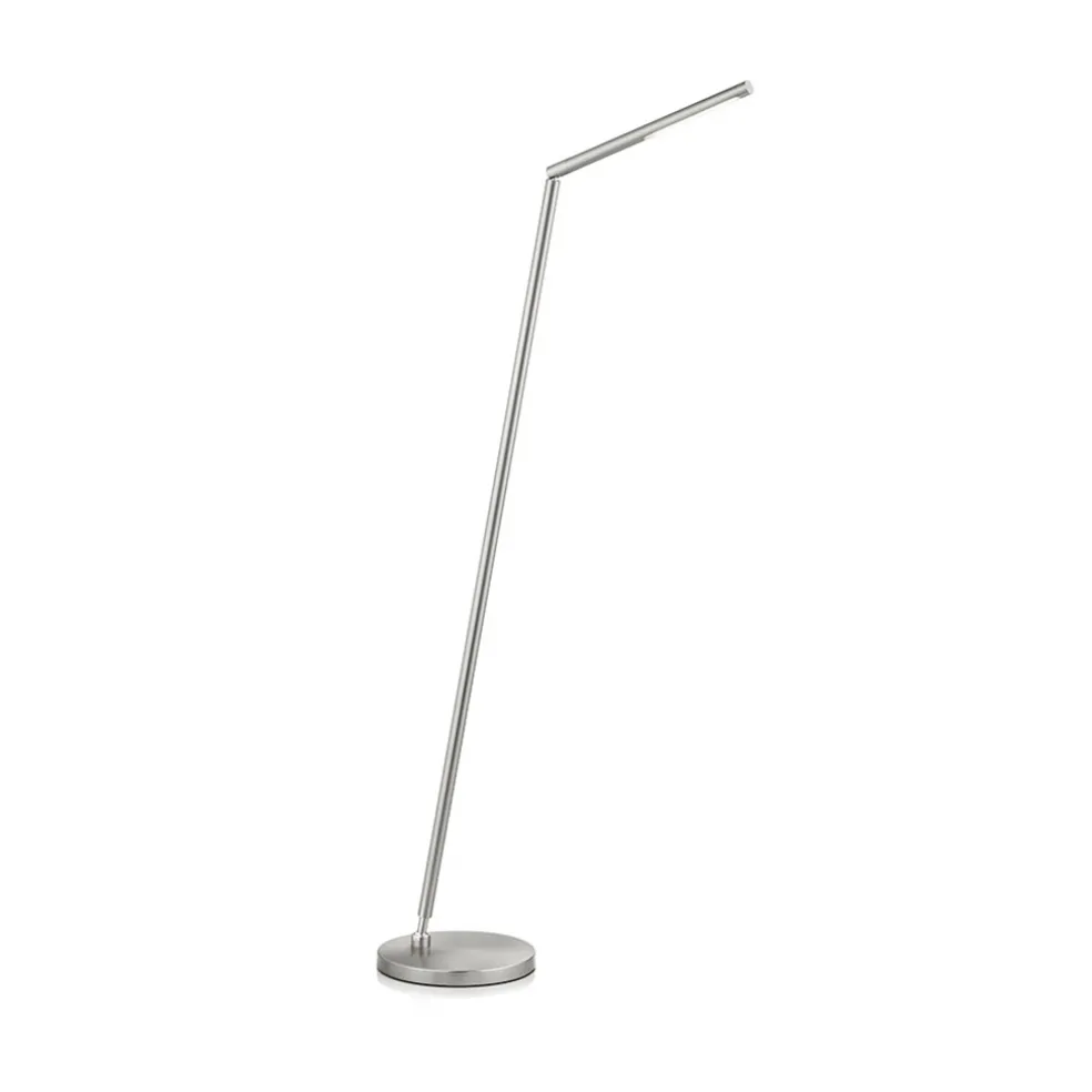 Vloerlamp mat nikkel LED verstelbaar