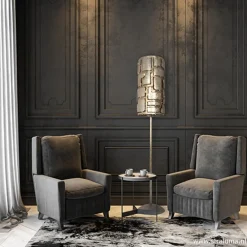 Vloerlamp Pablo oud zilver