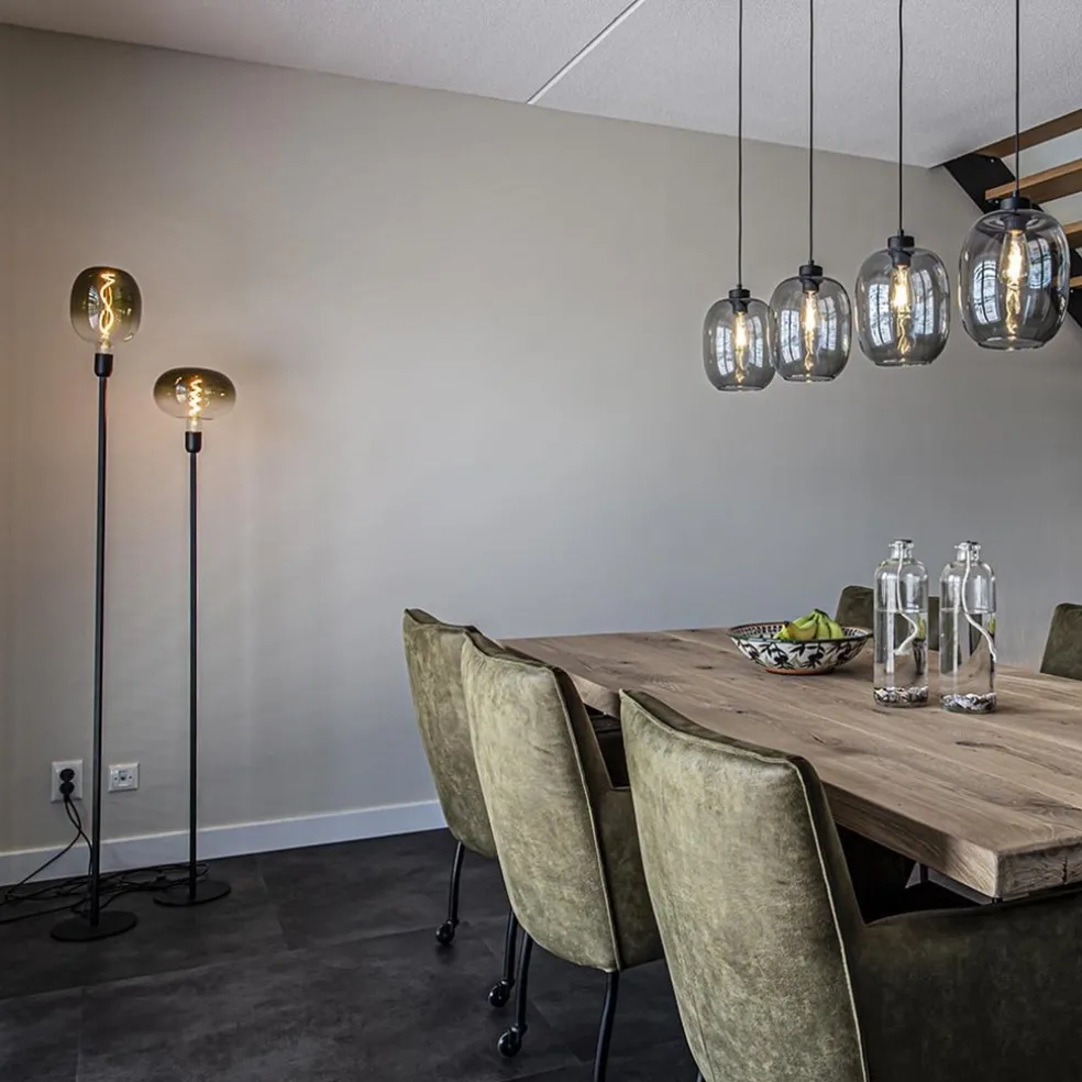 Vloerlamp Tube zwart 160cm