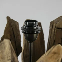 Vloerlamp/lampvoet Margret hout naturel excl kap