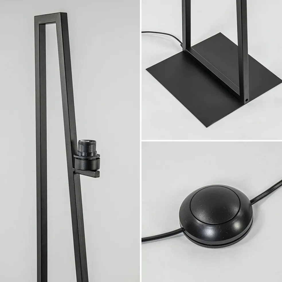 Vloerlamp/lampvoet mat zwart excl. kap