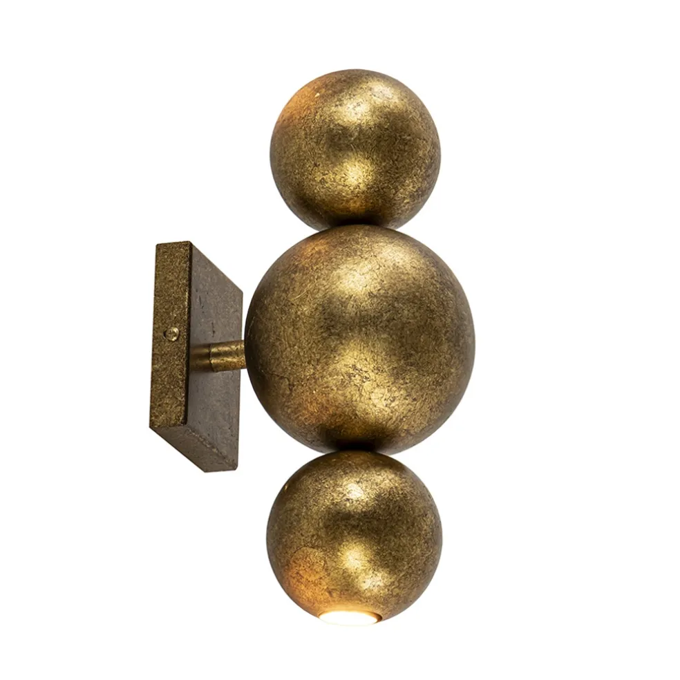 Wandlamp ambachtelijk brons inclusief LED