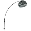 Wandlamp boog met smoke plexibol kap