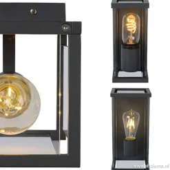 Wandlamp buiten antraciet/glas IP54