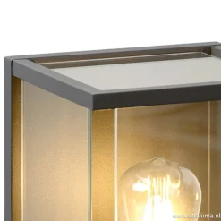 Wandlamp buiten antraciet/glas IP54