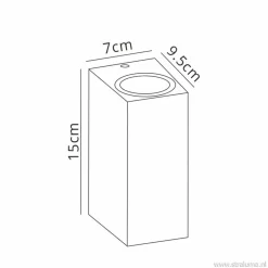 Wandlamp buiten wit up+down IP54