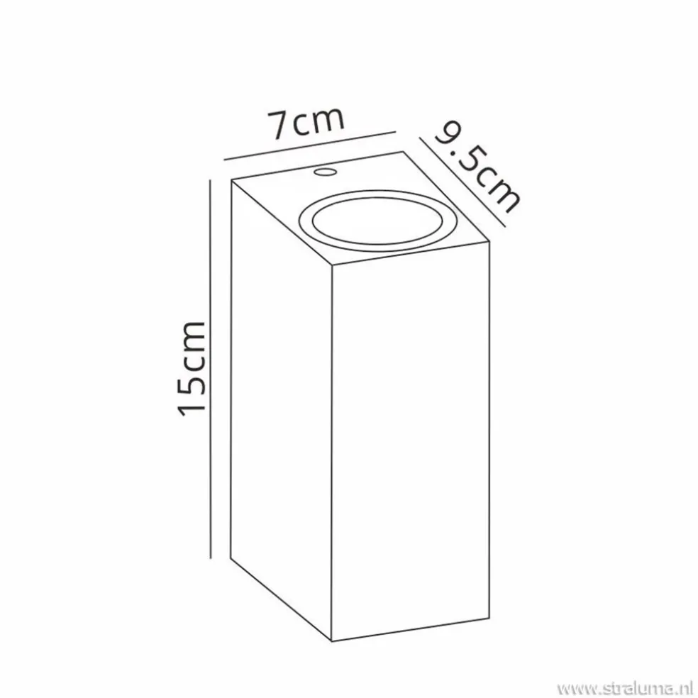 Wandlamp buiten wit up+down IP54