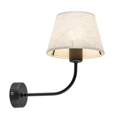Wandlamp Chicago zwart/zandkleur kap