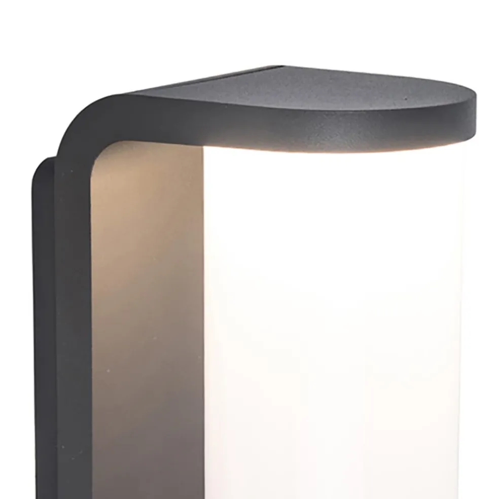 Wandlamp cilinder buiten grijs IP44 inclusief LED