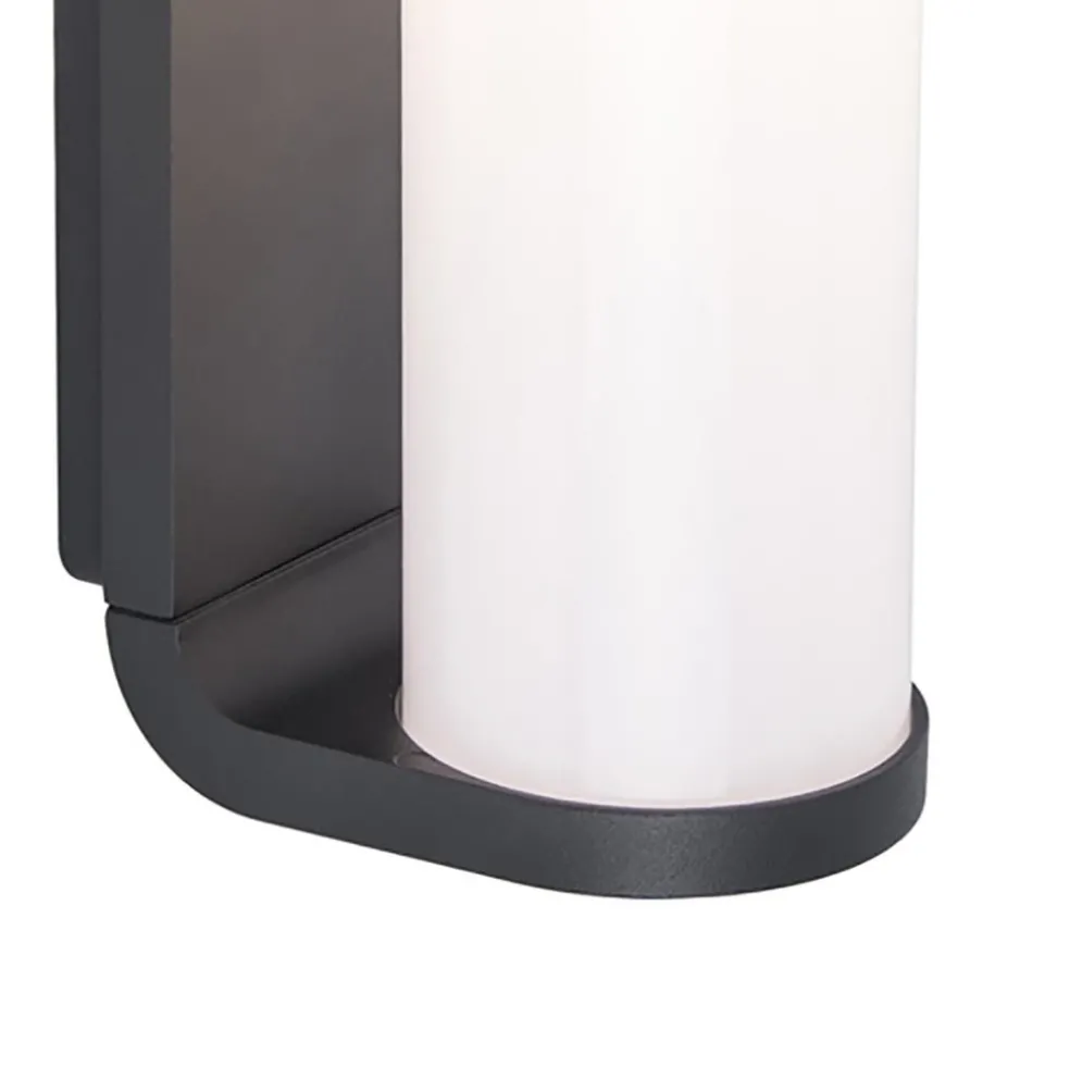 Wandlamp cilinder buiten grijs IP44 inclusief LED
