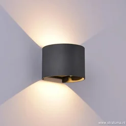 Wandlamp Davos verstelbaar antraciet IP54
