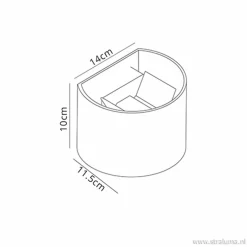 Wandlamp Davos verstelbaar antraciet IP54