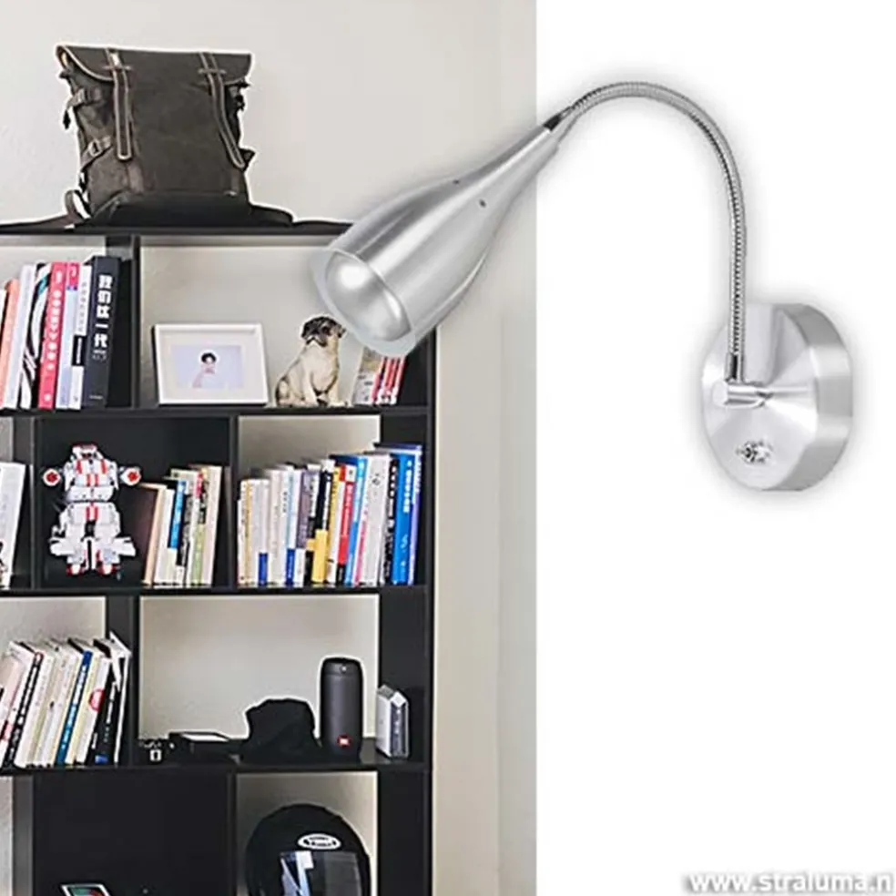 Wandlamp Elite aluminium strak modern