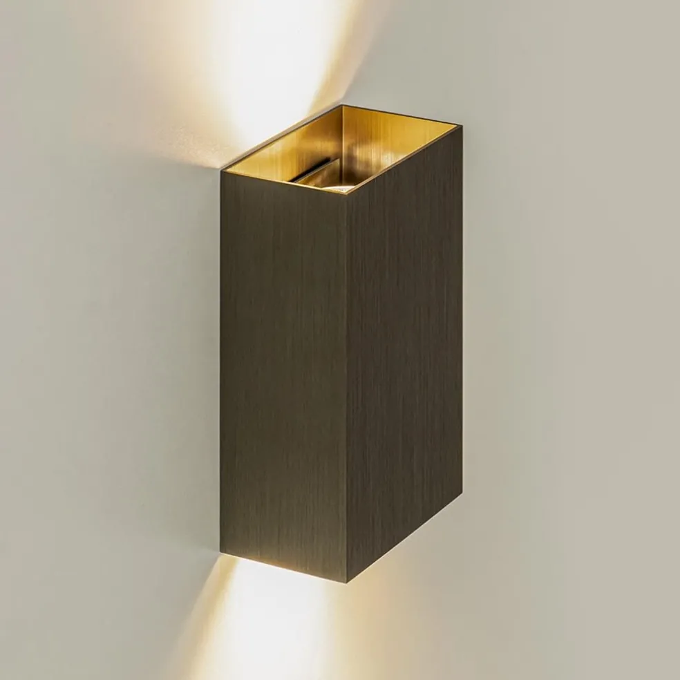 Wandlamp Eros rechthoek brons