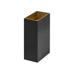 Wandlamp Eros rechthoek zwart/matgoud 2xgu10