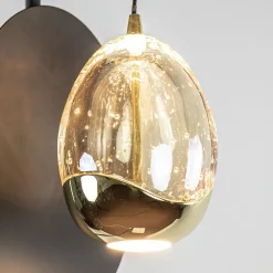 Wandlamp Golden Egg zwart/goud