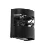 Wandlamp halve cilinder mat zwart