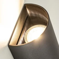 Wandlamp Hera afgerond zwart