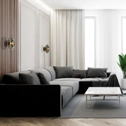 Wandlamp Hoseki zwart + smoke glas