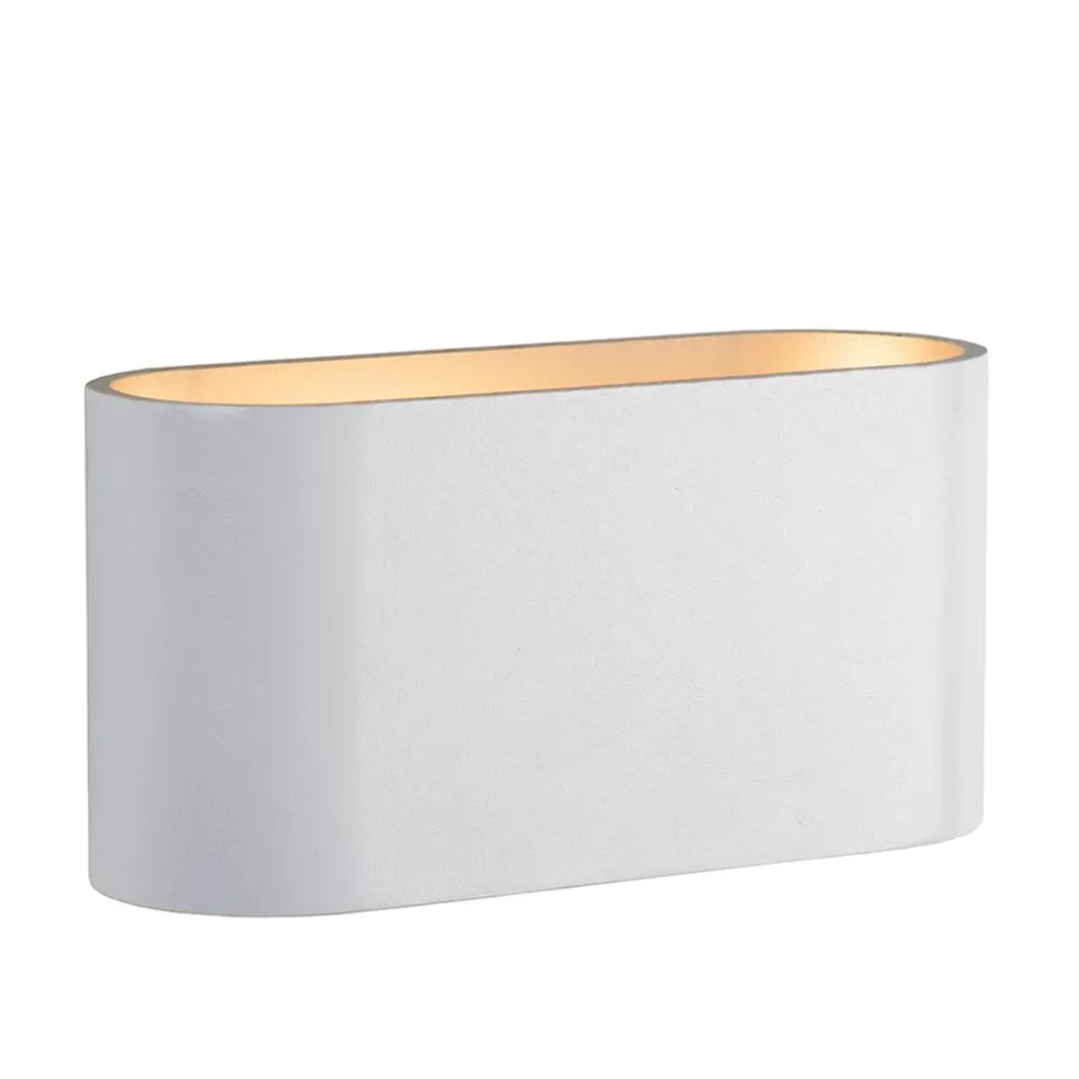 Wandlamp klein ovaal wit