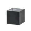 Wandlamp kubus verst. zwart/grijs ex.g9