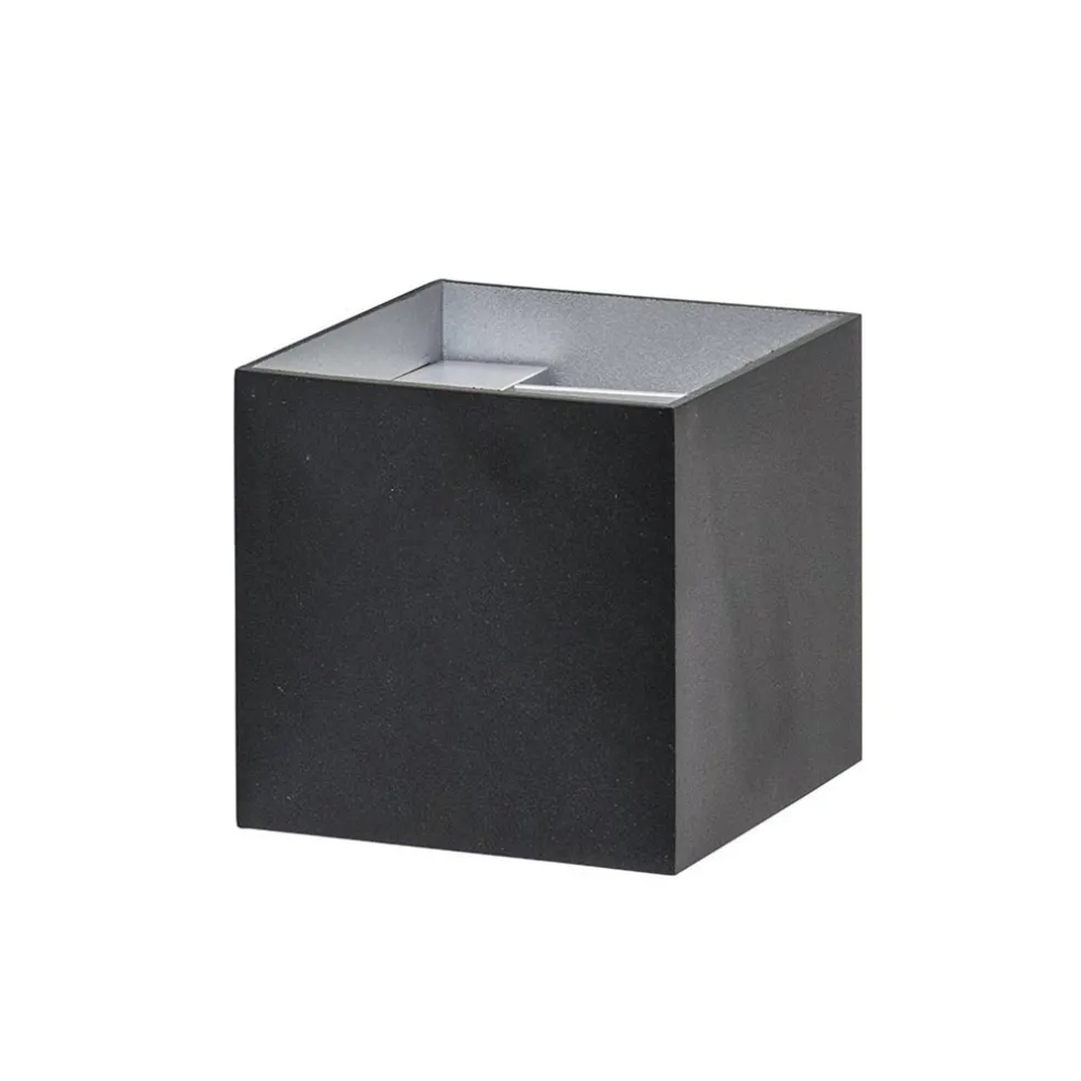 Wandlamp kubus verst. zwart/grijs ex.g9