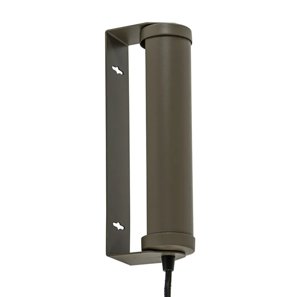 Wandlamp mat bruin met draaibare kap