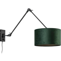Wandlamp Prestige Chic zwart/kap groen