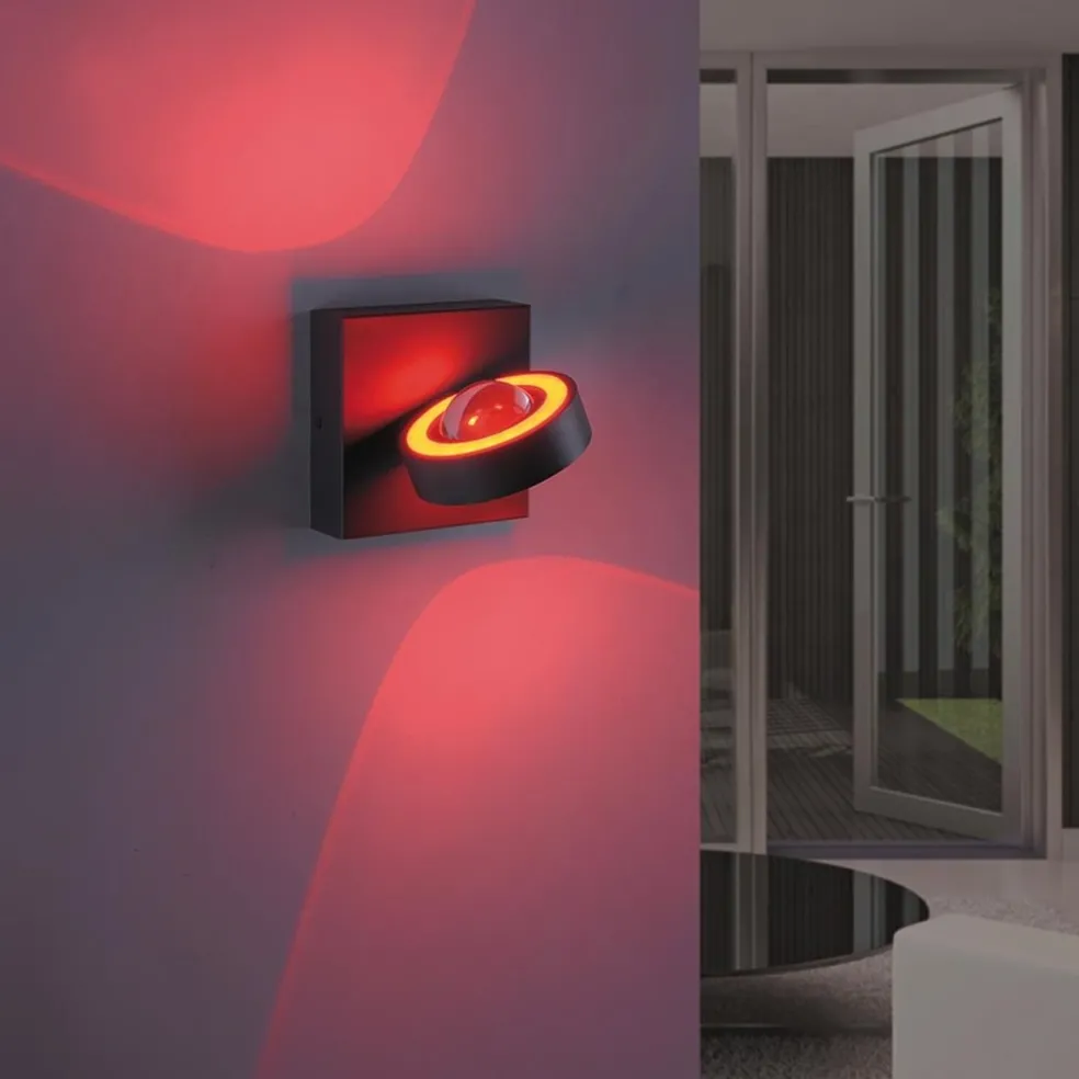 Wandlamp Q-Mia smart antraciet rgbw