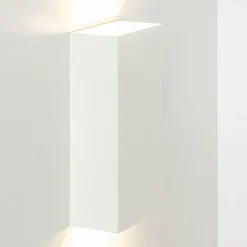 Wandlamp rechthoek wit up+down GU10