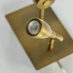 Wandlamp Regina antiek brons met leesarm exclusief kap