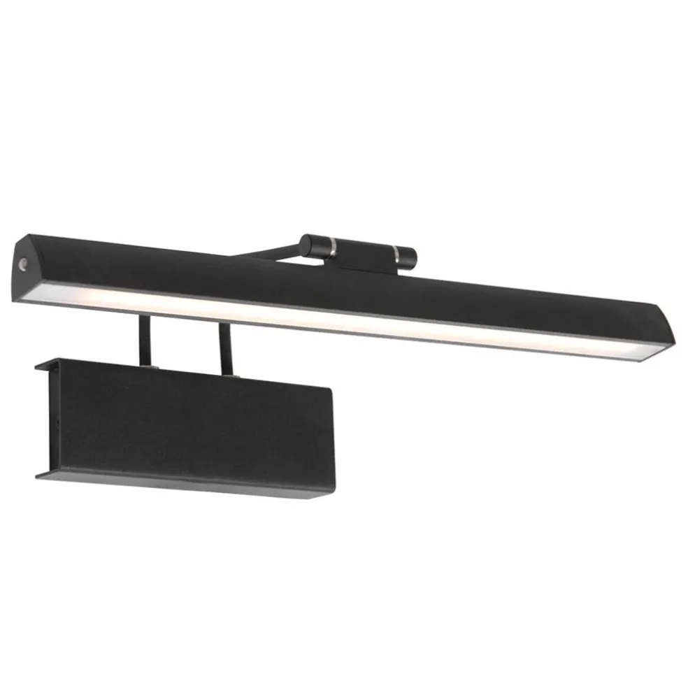 Wandlamp schilderij zwart inclusief dimbaar LED