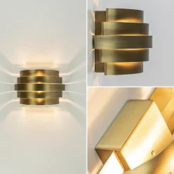 Wandlamp Scudo brass 20cm