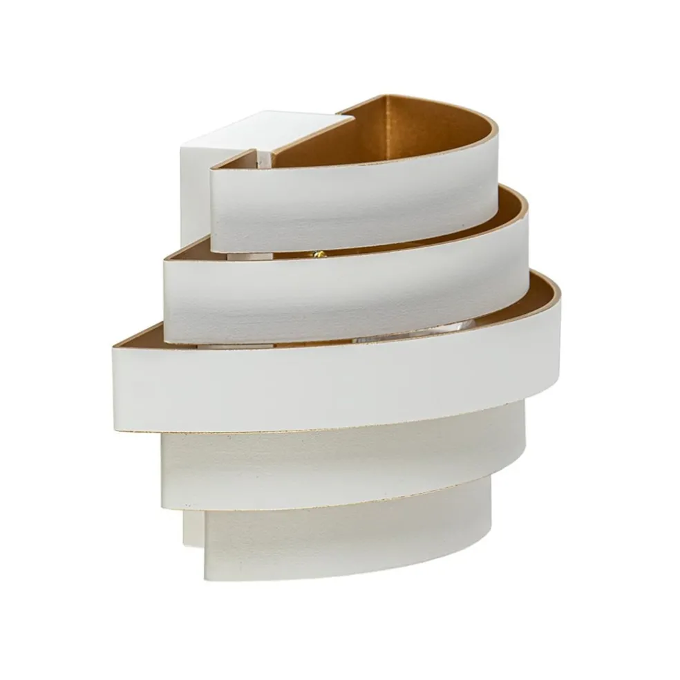 Wandlamp Scudo klein wit/goud