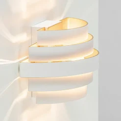 Wandlamp Scudo klein wit/goud