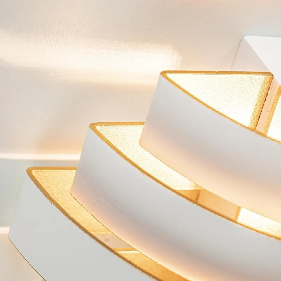 Wandlamp Scudo klein wit/goud