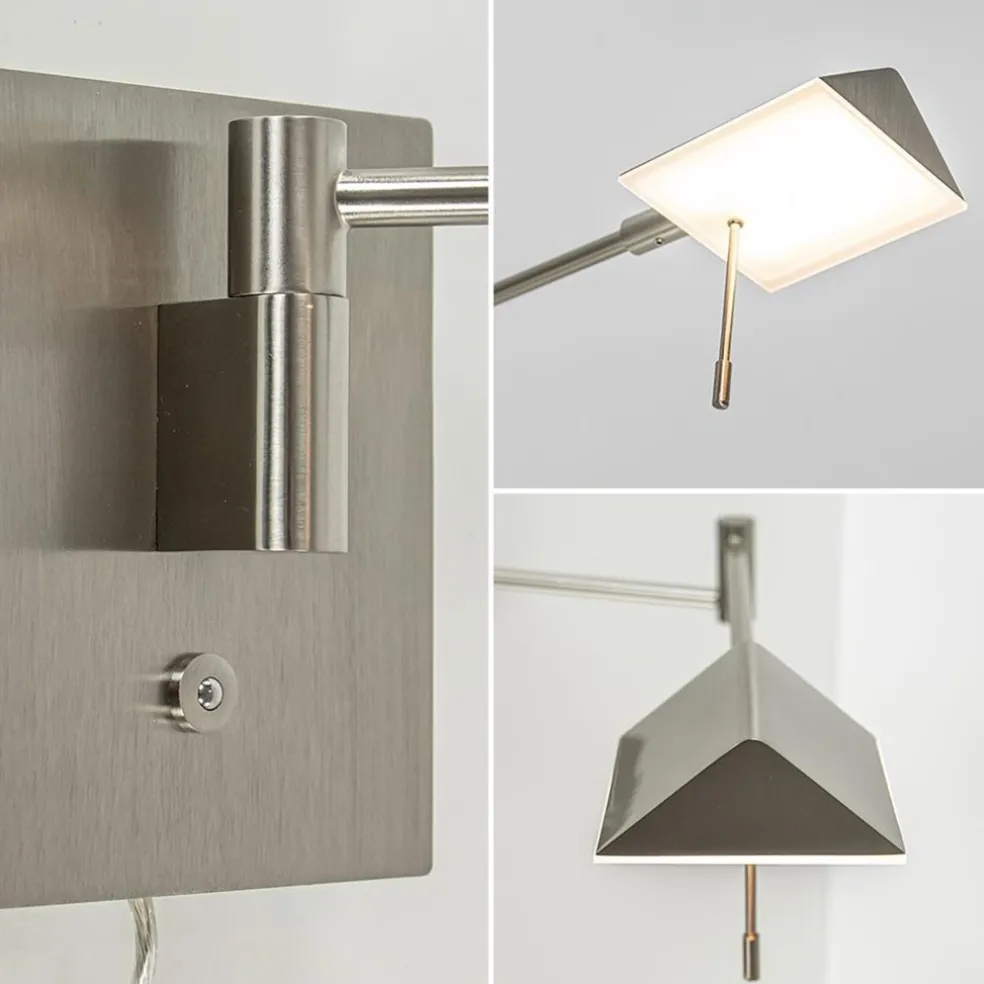 Wandlamp staal verstelbaar met dim to warm functie