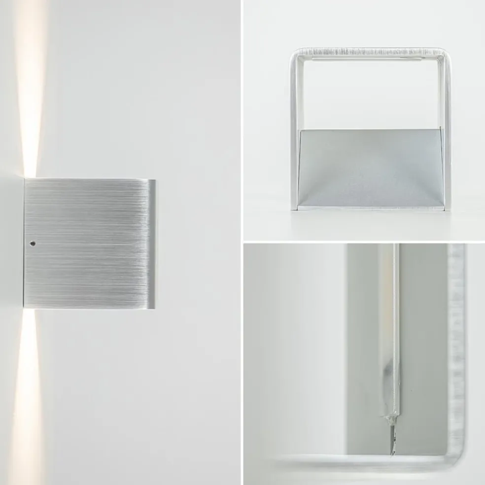 Wandlamp Stretto kubus alu
