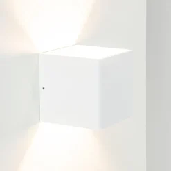 Wandlamp Stretto kubus wit